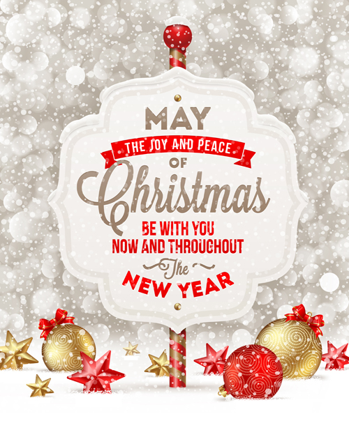 2015 christmas accessories with snowflake background