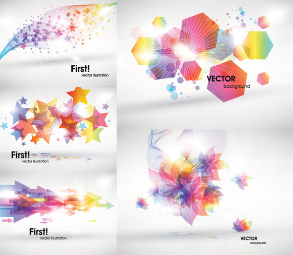 Abstract colored the light pattern art vector