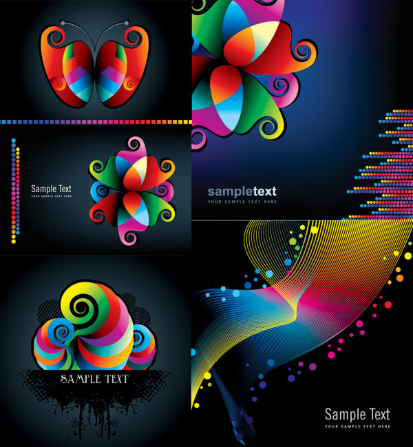dynamic lines curve colorful butterfly be riotous with colour 