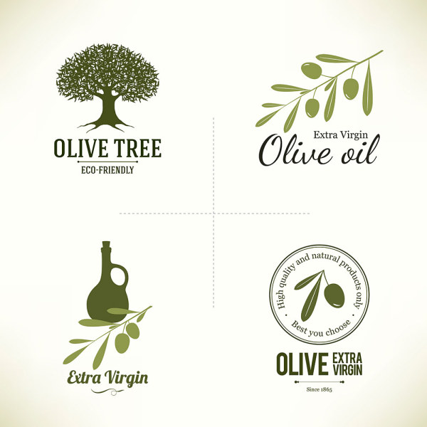 Creative olive logos vector