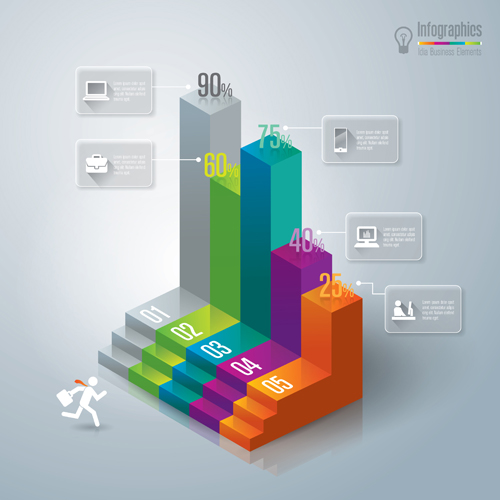 3d infographic modern template vector 06 3d infographic modern template vector 06