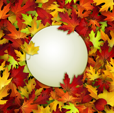 Autumn leaves beautiful background art 04
