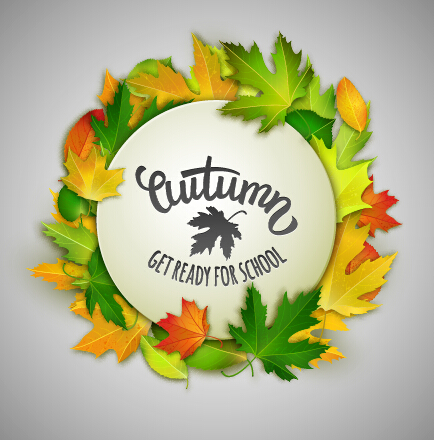 Autumn leaves beautiful background art 05