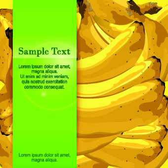 Banana background vector graphic
