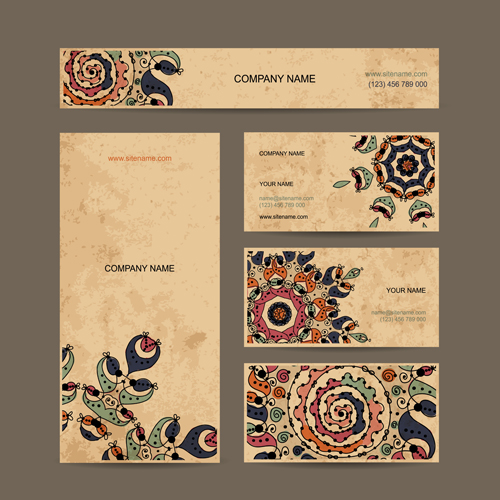 floral card vector card beautiful 
