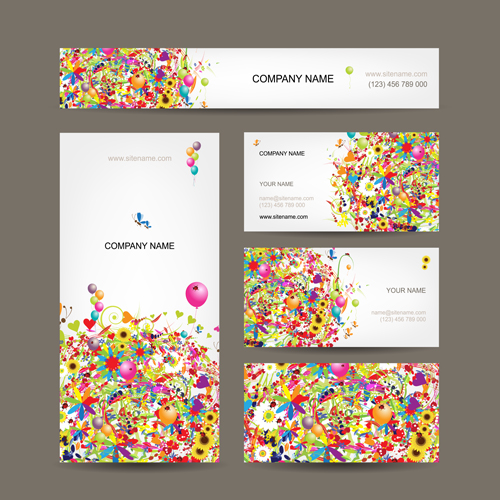 Beautiful floral card vector 05