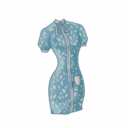 Cartoon evening dress fashion vector illustration 06