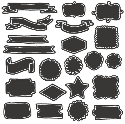 Chalk framework with ribbon vector