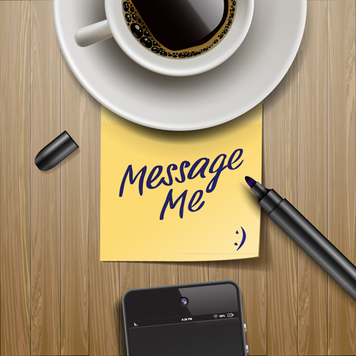 Valentine day coffee heart vector card 02