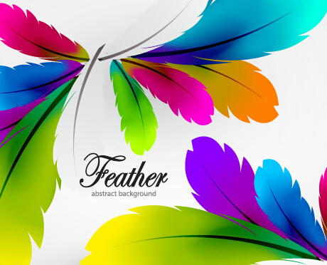 feathers colored background 