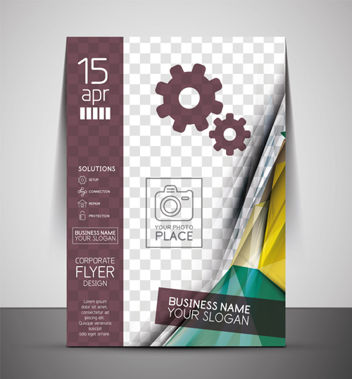 Company flyer template modern vector 01 Company flyer template modern vector 01