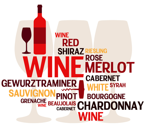 wine vector material text material creative background vector background 