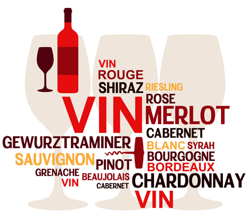 Creative wine and text background vector material 03