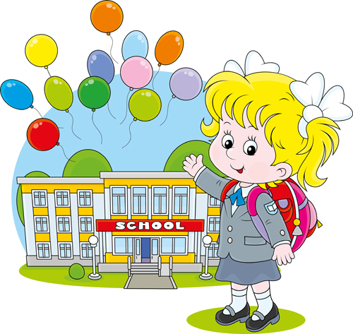 ool children vectors geaphics set 03 Cute school children vectors geaphics set 03