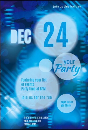 party flyer December 24 December cover christmas  
