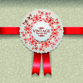 Elegant vintage background vector design 02