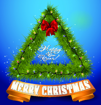 Exquisite New Year Christmas background vector