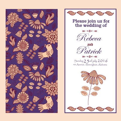 wedding pattern invitation ethnic 