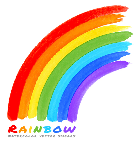 watercolor rainbow graffiti background 