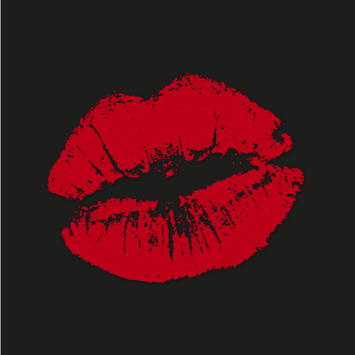 Grunge lipstick design vector 03