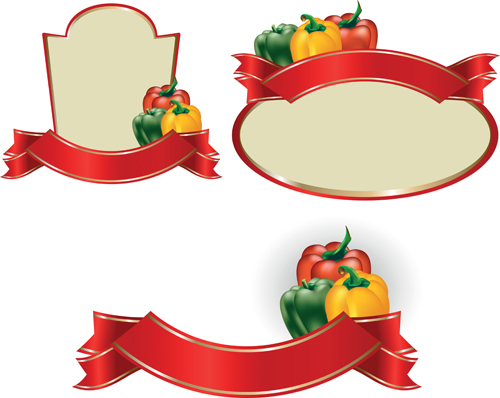 Set of products Labels templates vector 03