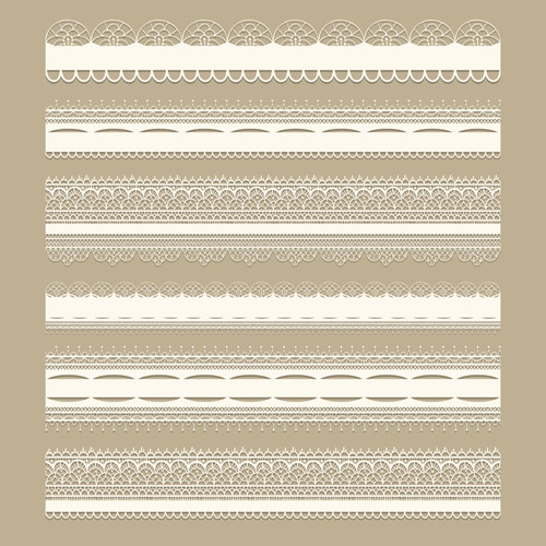 Lace borders ornate vector material