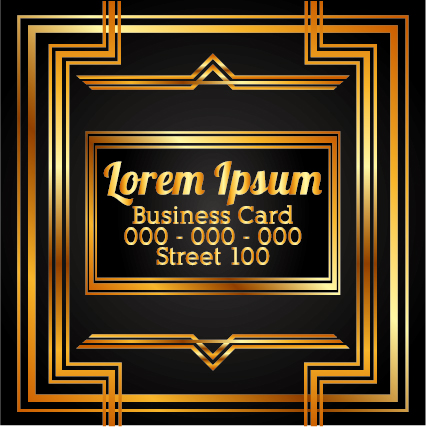 template luxury gold cards business 