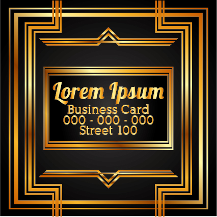 Luxury gold business cards template vector 11