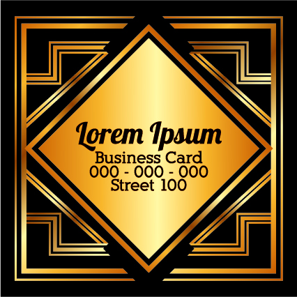 Luxury gold business cards template vector 12