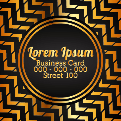Luxury gold business cards template vector 14