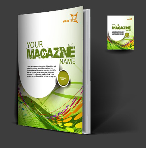 Set of Modern magazine cover design vector 01