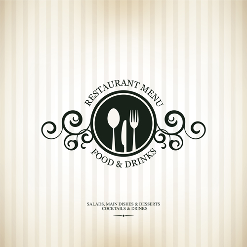 Modern restaurant menu design graphic set 01