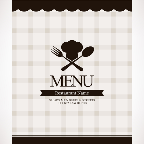 Modern restaurant menu design graphic set 05