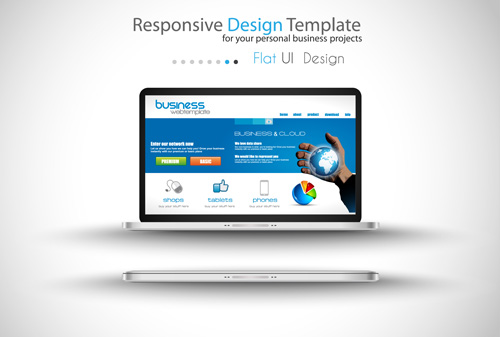 template responsive realistic devices 