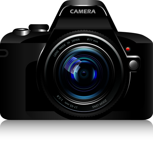 Set of different Photo Camera elements Vector 05
