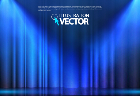 stage light illustration curtain 