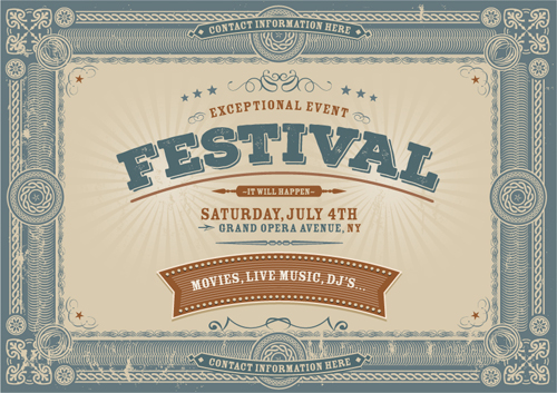 Vintage styles certificates templates set vector 04