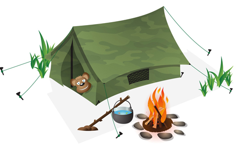 Set of active recreation elements vector 04