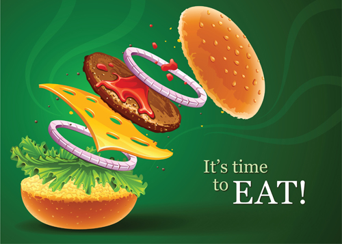 Delicious Fast Food vector set 02