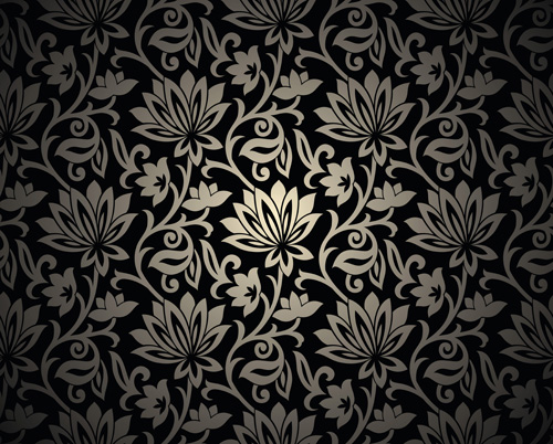 Black floral backgrounds 05