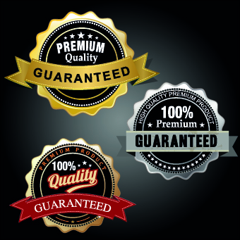 Vintage round premium quality label vector 02