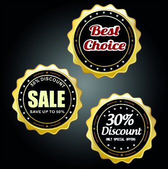 Vintage round premium quality label vector 03