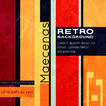 Retro style grunge vector background 03