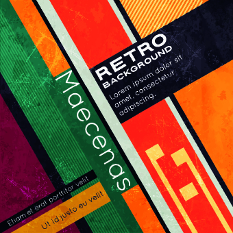 Retro style grunge vector background 04