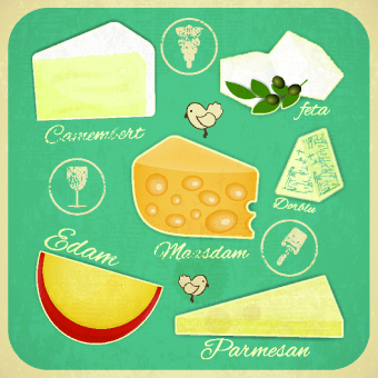 Different cheese design set 04