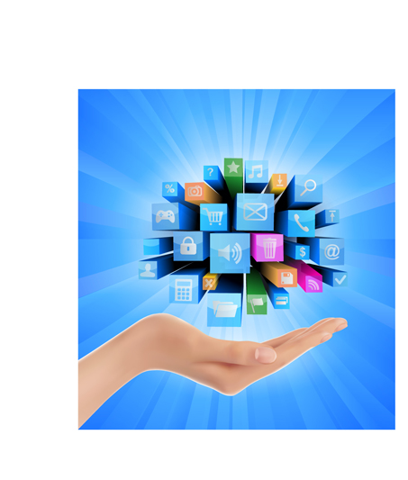 Set of concept technology vector 02