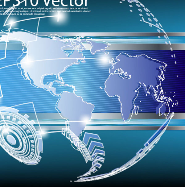 Concept Map elements vector background art 01