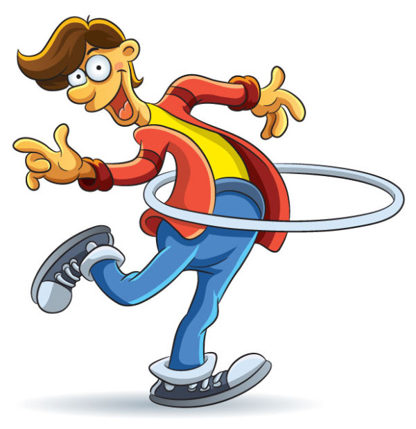 Funny of cartoon boy vector 03