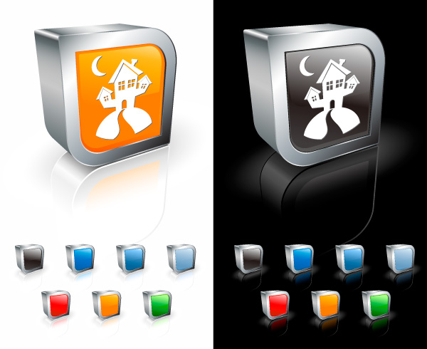 Three dimensional Icon vector