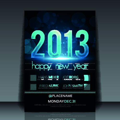 new year happy flyer cover 2013 